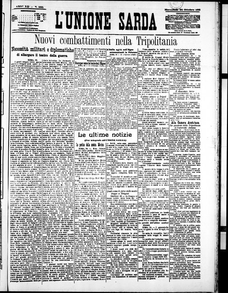 L'unione sarda : giornale settimanale, politico, amministrativo, letterario