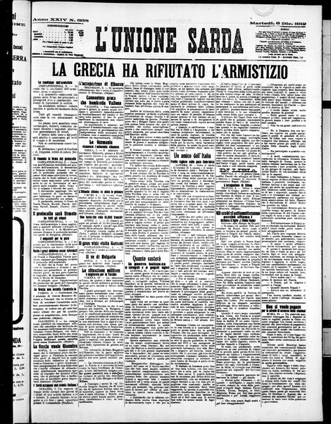 L'unione sarda : giornale settimanale, politico, amministrativo, letterario