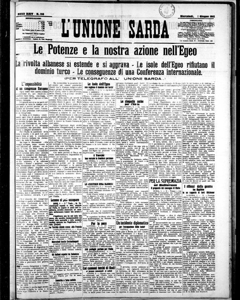 L'unione sarda : giornale settimanale, politico, amministrativo, letterario