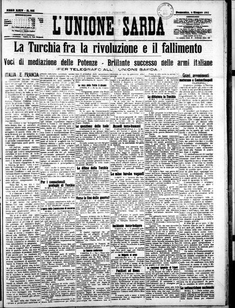 L'unione sarda : giornale settimanale, politico, amministrativo, letterario