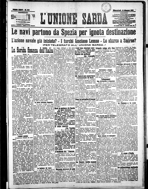 L'unione sarda : giornale settimanale, politico, amministrativo, letterario