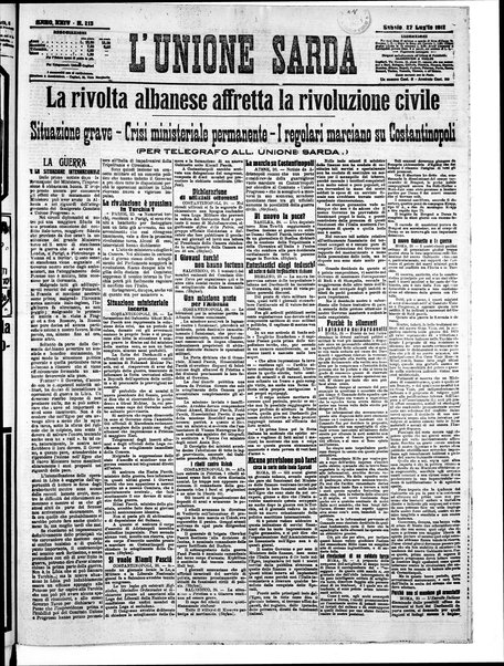 L'unione sarda : giornale settimanale, politico, amministrativo, letterario