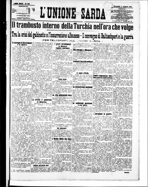 L'unione sarda : giornale settimanale, politico, amministrativo, letterario