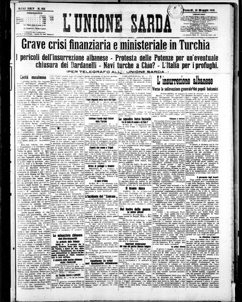 L'unione sarda : giornale settimanale, politico, amministrativo, letterario