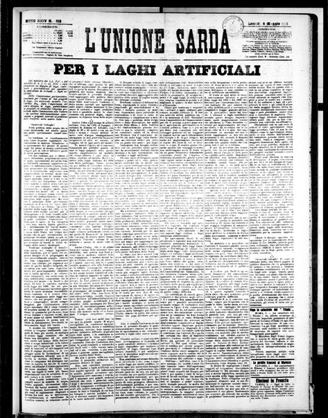 L'unione sarda : giornale settimanale, politico, amministrativo, letterario