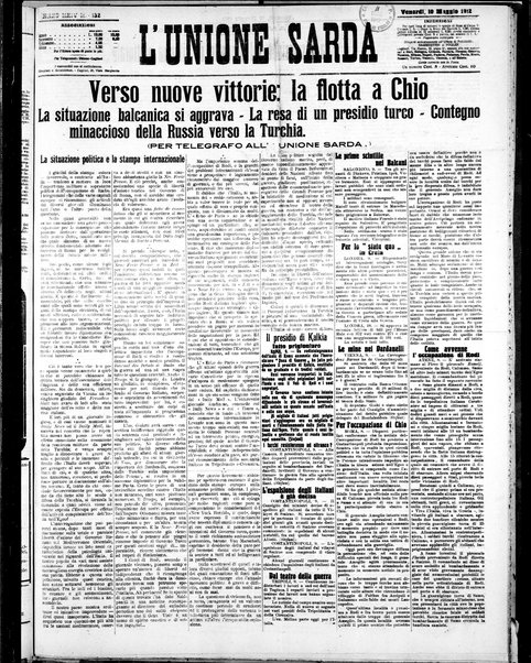 L'unione sarda : giornale settimanale, politico, amministrativo, letterario