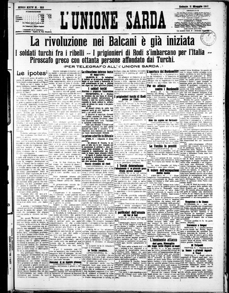 L'unione sarda : giornale settimanale, politico, amministrativo, letterario