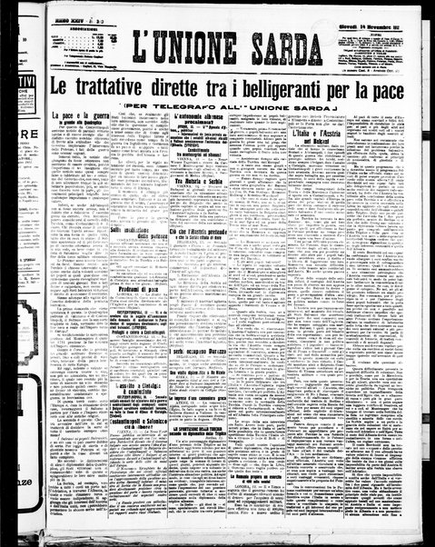 L'unione sarda : giornale settimanale, politico, amministrativo, letterario