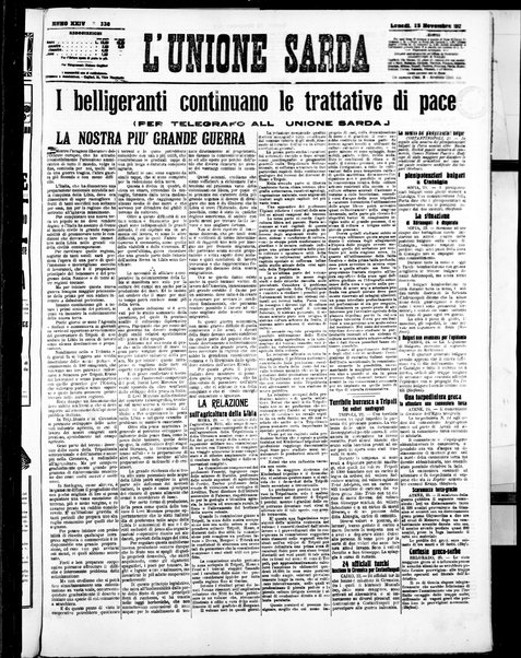 L'unione sarda : giornale settimanale, politico, amministrativo, letterario