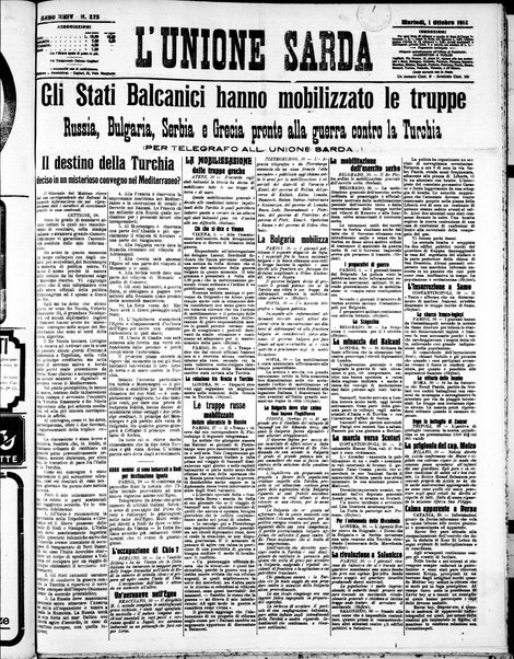 L'unione sarda : giornale settimanale, politico, amministrativo, letterario