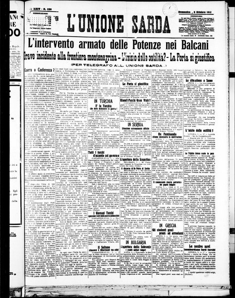 L'unione sarda : giornale settimanale, politico, amministrativo, letterario