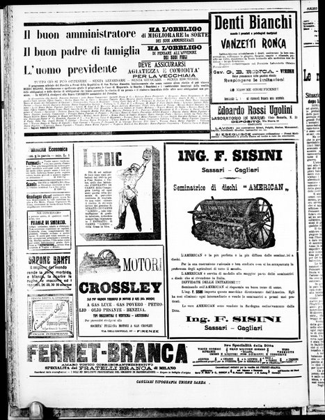 L'unione sarda : giornale settimanale, politico, amministrativo, letterario