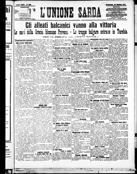 L'unione sarda : giornale settimanale, politico, amministrativo, letterario