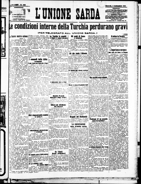 L'unione sarda : giornale settimanale, politico, amministrativo, letterario