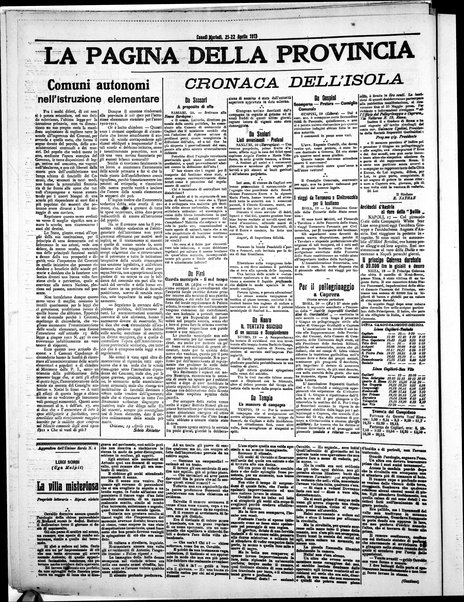 L'unione sarda : giornale settimanale, politico, amministrativo, letterario