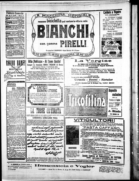 L'unione sarda : giornale settimanale, politico, amministrativo, letterario