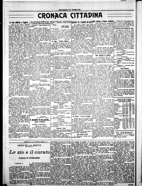 L'unione sarda : giornale settimanale, politico, amministrativo, letterario