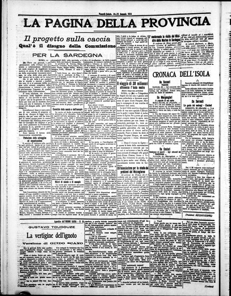 L'unione sarda : giornale settimanale, politico, amministrativo, letterario