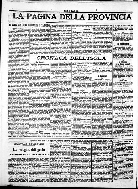 L'unione sarda : giornale settimanale, politico, amministrativo, letterario