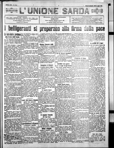 L'unione sarda : giornale settimanale, politico, amministrativo, letterario