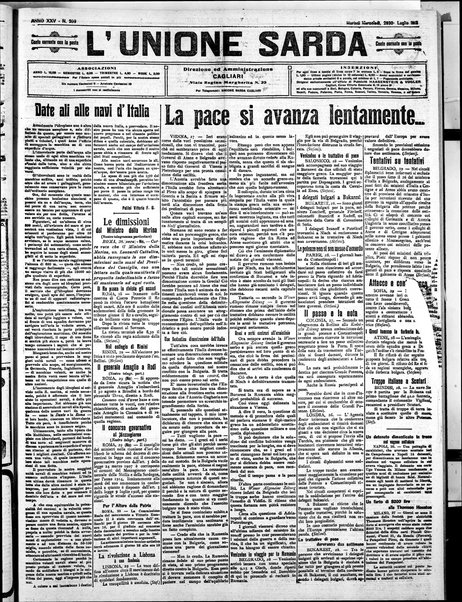 L'unione sarda : giornale settimanale, politico, amministrativo, letterario