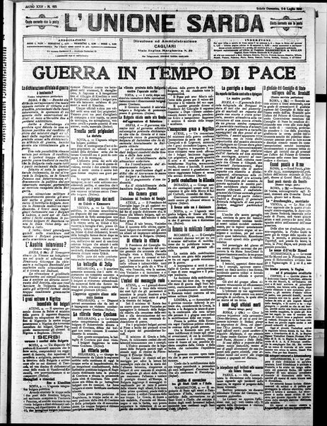 L'unione sarda : giornale settimanale, politico, amministrativo, letterario