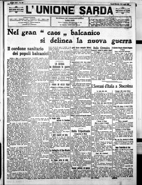 L'unione sarda : giornale settimanale, politico, amministrativo, letterario