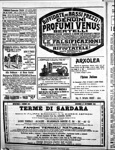 L'unione sarda : giornale settimanale, politico, amministrativo, letterario