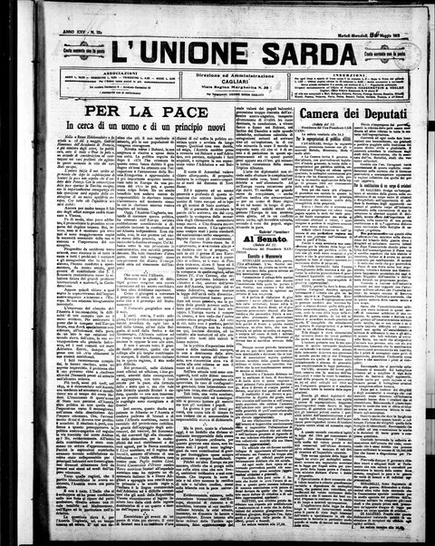 L'unione sarda : giornale settimanale, politico, amministrativo, letterario