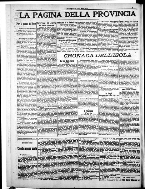 L'unione sarda : giornale settimanale, politico, amministrativo, letterario