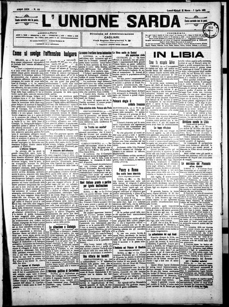 L'unione sarda : giornale settimanale, politico, amministrativo, letterario