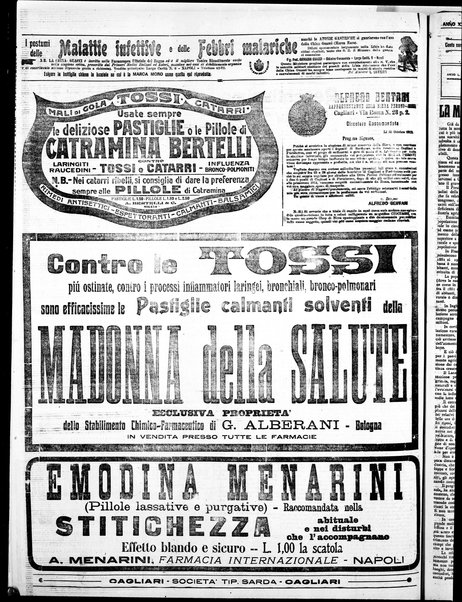 L'unione sarda : giornale settimanale, politico, amministrativo, letterario