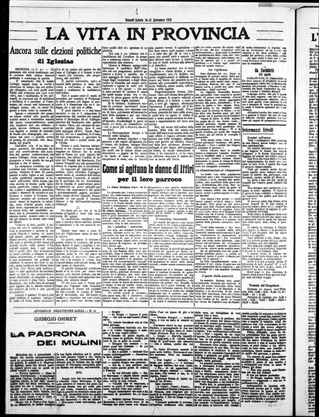 L'unione sarda : giornale settimanale, politico, amministrativo, letterario