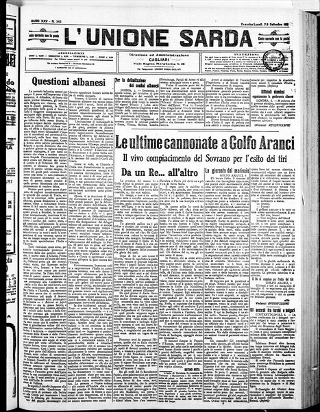 L'unione sarda : giornale settimanale, politico, amministrativo, letterario