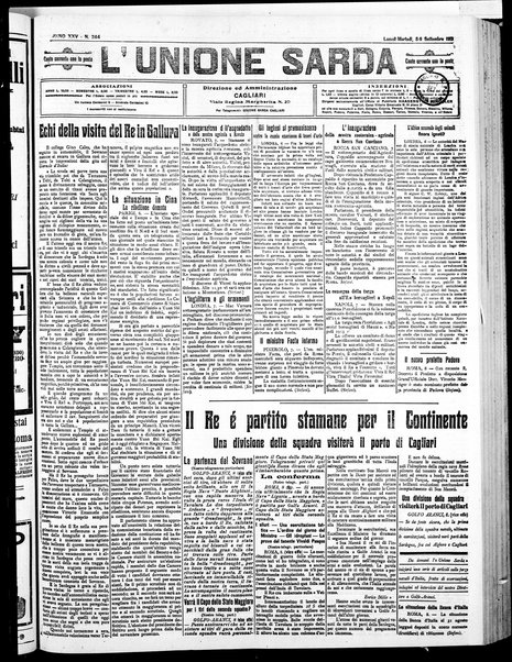 L'unione sarda : giornale settimanale, politico, amministrativo, letterario