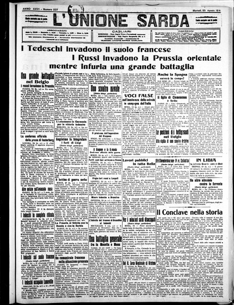 L'unione sarda : giornale settimanale, politico, amministrativo, letterario