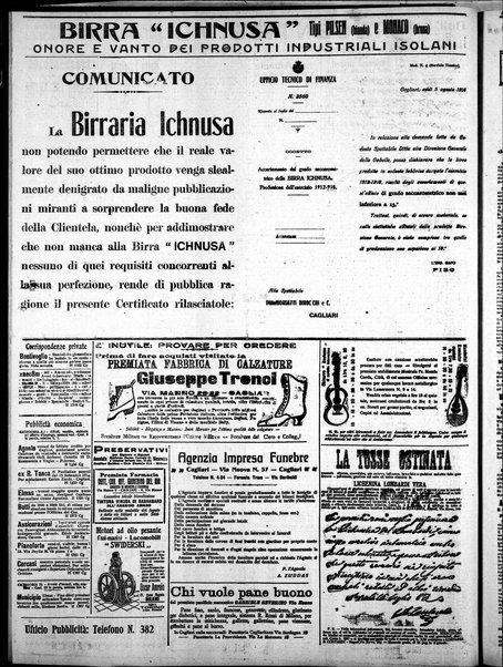 L'unione sarda : giornale settimanale, politico, amministrativo, letterario