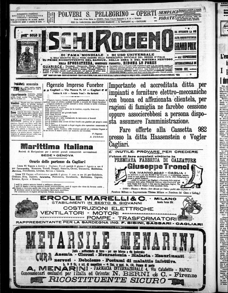 L'unione sarda : giornale settimanale, politico, amministrativo, letterario