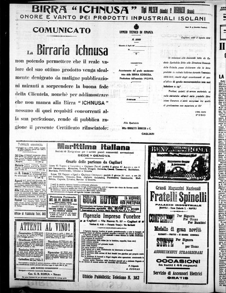 L'unione sarda : giornale settimanale, politico, amministrativo, letterario