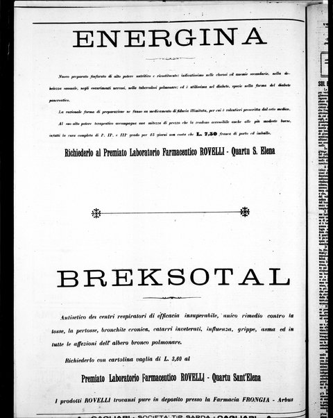 L'unione sarda : giornale settimanale, politico, amministrativo, letterario