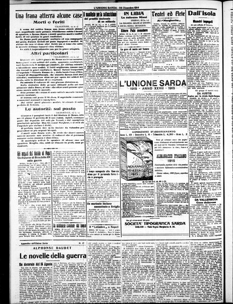 L'unione sarda : giornale settimanale, politico, amministrativo, letterario