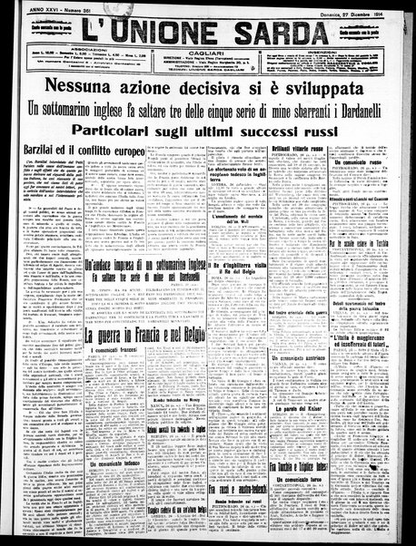 L'unione sarda : giornale settimanale, politico, amministrativo, letterario