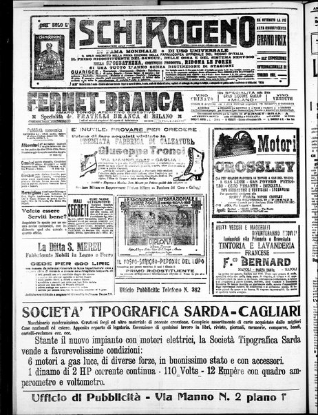 L'unione sarda : giornale settimanale, politico, amministrativo, letterario