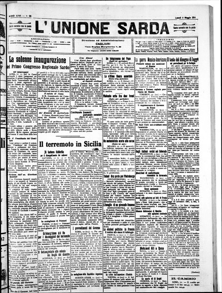 L'unione sarda : giornale settimanale, politico, amministrativo, letterario