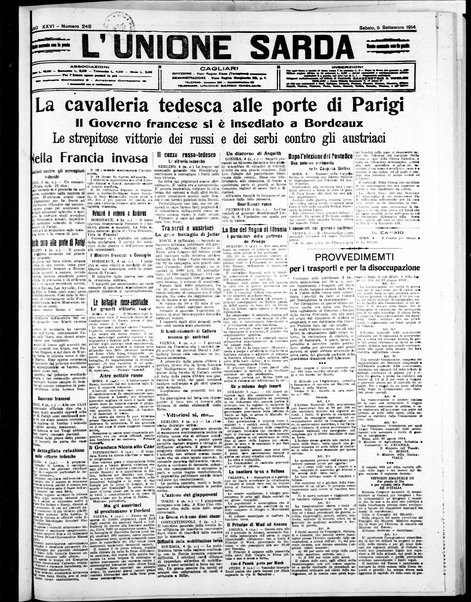 L'unione sarda : giornale settimanale, politico, amministrativo, letterario