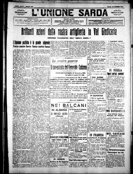 L'unione sarda : giornale settimanale, politico, amministrativo, letterario