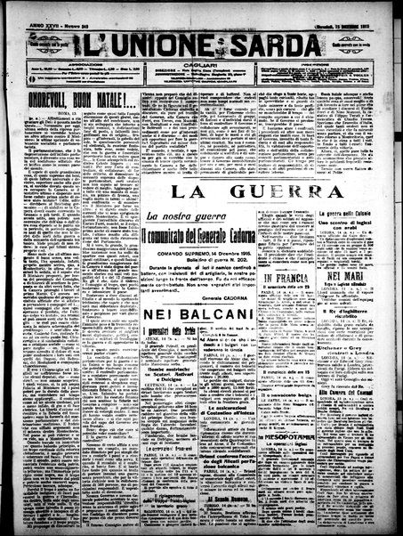 L'unione sarda : giornale settimanale, politico, amministrativo, letterario