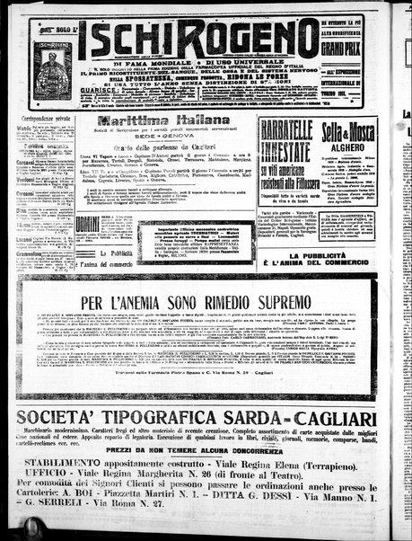 L'unione sarda : giornale settimanale, politico, amministrativo, letterario