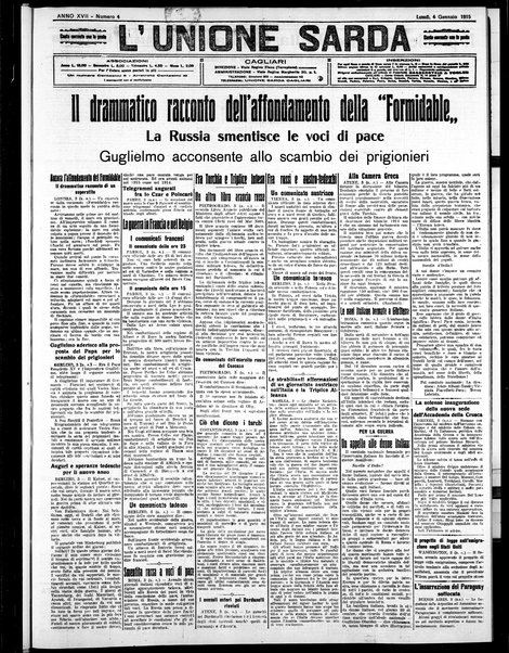 L'unione sarda : giornale settimanale, politico, amministrativo, letterario