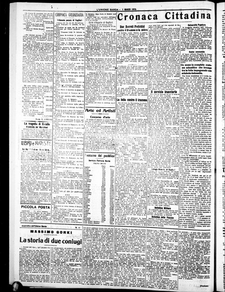 L'unione sarda : giornale settimanale, politico, amministrativo, letterario